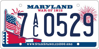 MD license plate 7AC0529