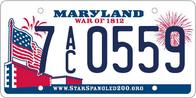 MD license plate 7AC0559