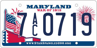MD license plate 7AC0719