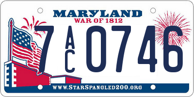 MD license plate 7AC0746