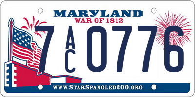 MD license plate 7AC0776