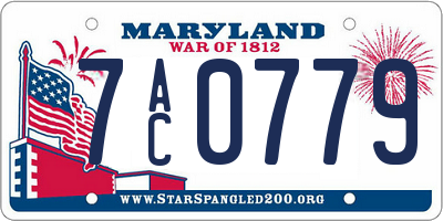 MD license plate 7AC0779