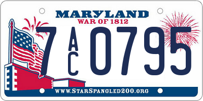 MD license plate 7AC0795