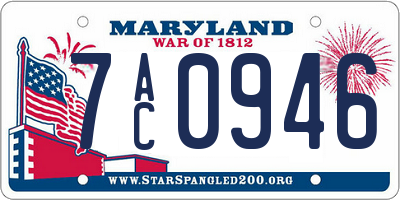 MD license plate 7AC0946