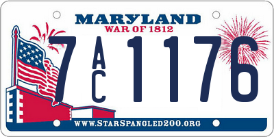 MD license plate 7AC1176