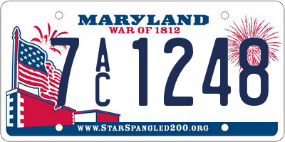 MD license plate 7AC1248
