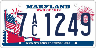 MD license plate 7AC1249