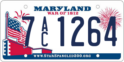 MD license plate 7AC1264
