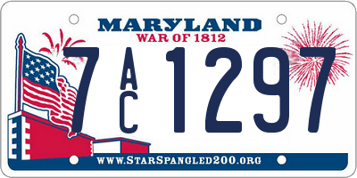 MD license plate 7AC1297