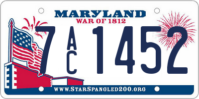 MD license plate 7AC1452
