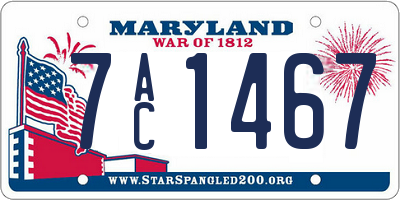 MD license plate 7AC1467
