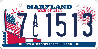 MD license plate 7AC1513