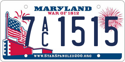 MD license plate 7AC1515