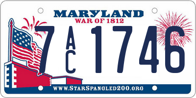 MD license plate 7AC1746