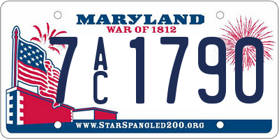 MD license plate 7AC1790