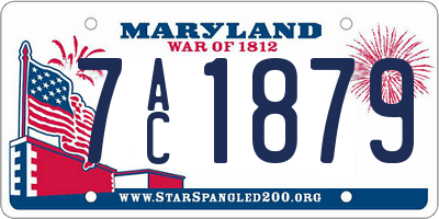 MD license plate 7AC1879