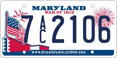 MD license plate 7AC2106