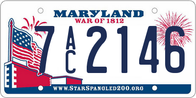 MD license plate 7AC2146