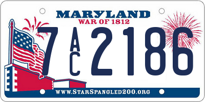 MD license plate 7AC2186