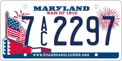 MD license plate 7AC2297