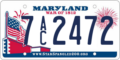 MD license plate 7AC2472