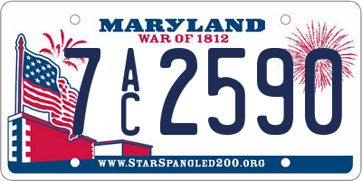 MD license plate 7AC2590