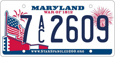 MD license plate 7AC2609