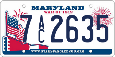 MD license plate 7AC2635