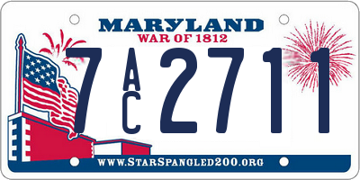 MD license plate 7AC2711