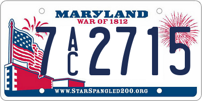 MD license plate 7AC2715