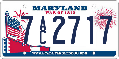 MD license plate 7AC2717