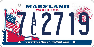 MD license plate 7AC2719