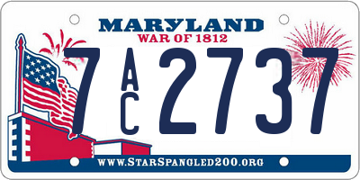 MD license plate 7AC2737