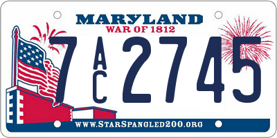 MD license plate 7AC2745