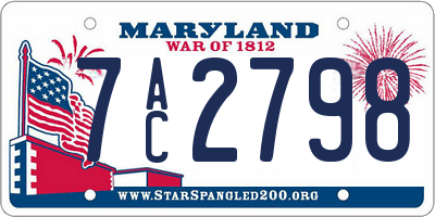 MD license plate 7AC2798
