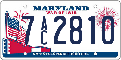 MD license plate 7AC2810