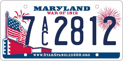 MD license plate 7AC2812