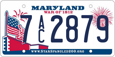 MD license plate 7AC2879