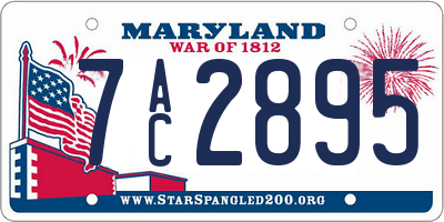 MD license plate 7AC2895