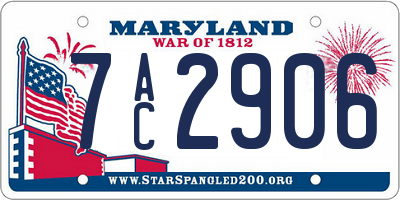 MD license plate 7AC2906