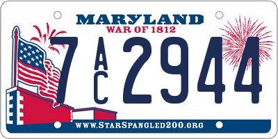 MD license plate 7AC2944
