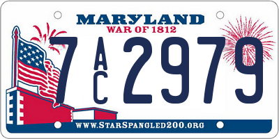 MD license plate 7AC2979
