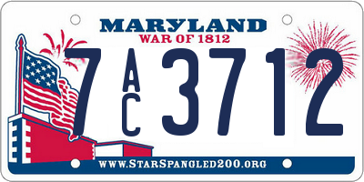 MD license plate 7AC3712