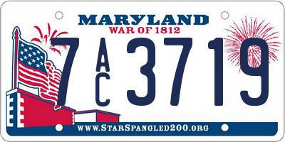 MD license plate 7AC3719