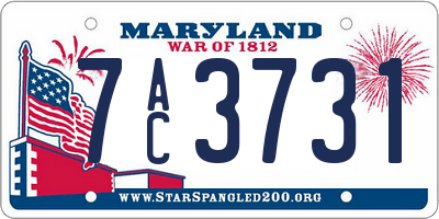 MD license plate 7AC3731