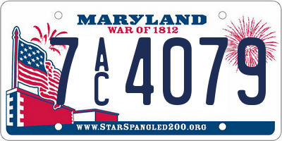 MD license plate 7AC4079