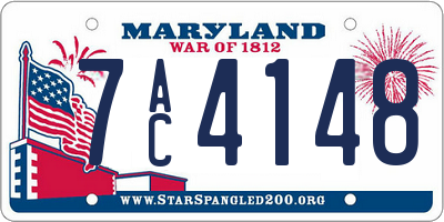 MD license plate 7AC4148