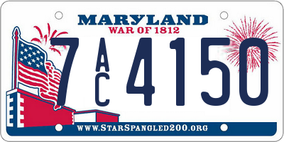 MD license plate 7AC4150