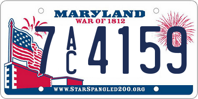 MD license plate 7AC4159