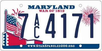 MD license plate 7AC4171